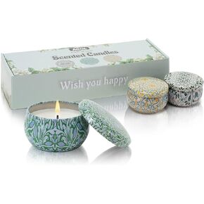 New Year's Candles Set Gift, Super Value 3 Pack 2.5 oz Aromatherapy Candles for Home Scented, Christmas Candles Gifts for Women, 3 Fragrant Scented Candles Set Can Meet Your Various Needs