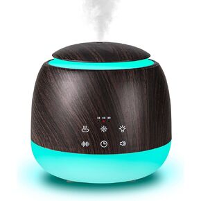 White Noise and Diffuser,Sleep Sound Machine Diffuser with Night Light and Sound for Adults Bedroom and Home (Deep Brown, 150(Ф) x 140(H) mm)