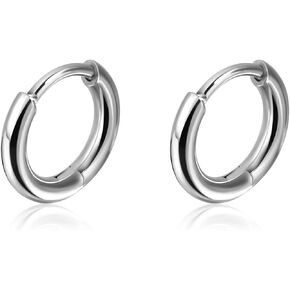 Titanium Hoop Earrings Studs for Women, Implant Grade Hypoallergenic Surgical Pure Titanium Earring Big Small Hoop for Men Sensitive Ears