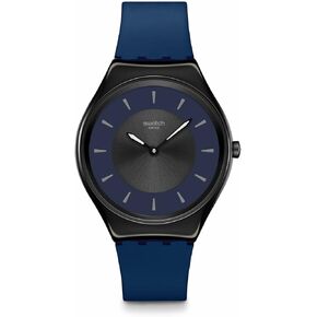 Swatch Unisex Casual Watch Blue Stainless Steel Quartz Duet at Dusk