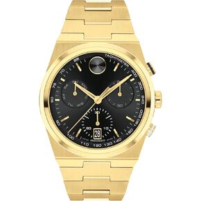 Movado Bold Quest Chronograph Men's Sport Watch - Swiss Quartz Movement, Stainless Steel Link Bracelet - 5 ATM Water Resistance - Luxury Fashion Timepiece for Him - 42mm