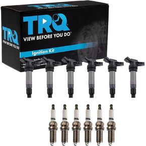 TRQ Ignition Kit Ignition Coil Spark Plugs Compatible with 2008-2012 Land Rover LR2 2011-2016 Volvo S60 2007-2015 S80 2015-2016 V60 2008-2010 V70 2010-2016 XC60 2008-2015 XC70 2007-2014 XC90