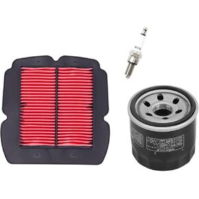 AHL Air Filter 13780-16G00 & Oil filter & Spark plug Compatible with Suzuki SV650 2003-2009/SV650 S SV 650 2003-2010/SV1000 SV 1000 2003-2005/SV1000 S SV 1000 2003-2005