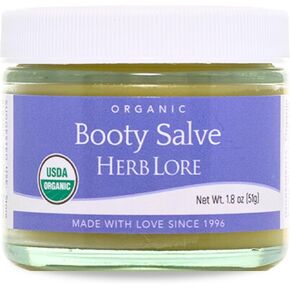 Herb Lore Organic Booty Salve – Natural Soothing Ointment – Herbal Comfort Cream for Sensitive, Delicate Areas and Itching (3.4 oz)