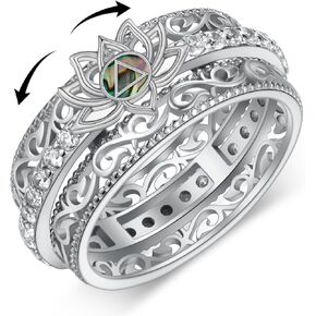 Sobriety Spinner Ring 925 Sterling Silver Alcoholics Anonymous Ring AA Symbol Recovery Gifts Sobriety Gifts for Women