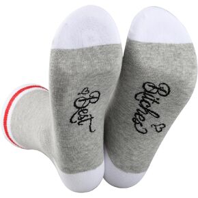 G2TUP Best Bitches Socks Friendship Gift Family Friends Forever Socks Best Bitches Merch