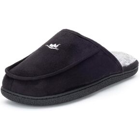 Men's Memory Foam House Slipper Suede Plush Lined Bedroom Shoes Indoor Outdoor Clog Slip on Orthotic House Shoes