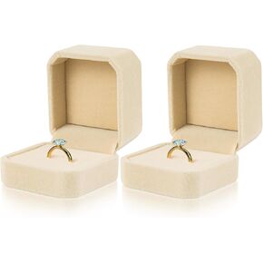 Lamoutor 9Pcs Velvet Ring Box Earring Box Jewelry Gift Box Assorted Color