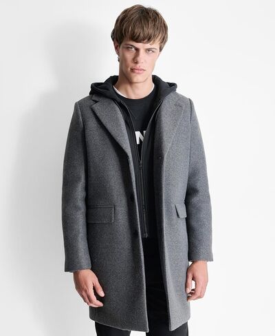 DKNY Men's Water Resistant Wool Cold Weather Casual Jacket in Saudi Arabia