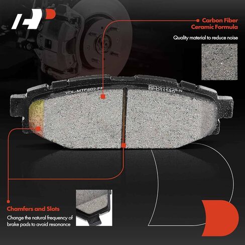 A-Premium 10.79 inch (274mm) Rear Solid Disc Brake Rotors + Ceramic Pads Kit Compatible with Select Subaru Model - Outback 2005-2009, Legacy 2005-2009 6-PC Set in Saudi Arabia