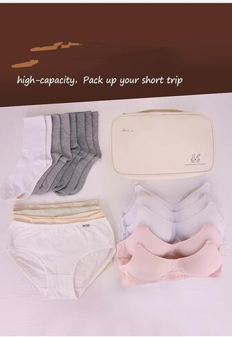 Travel Underwear Organizer Bag Multifunctional Travel Bra Underwear Storage Bag Portable Socks Lingerie Pouch,Bear in Kuwait