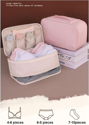 Travel Underwear Organizer Bag Multifunctional Travel Bra Underwear Storage Bag Portable Socks Lingerie Pouch,Bear in Kuwait