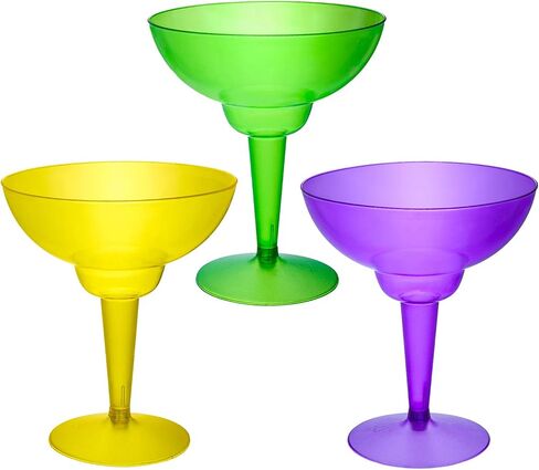 Party Essentials N121290 Cup Margarita Neonate 12Ct, 12 Count (Pack of 1), Assorted Neon in Saudi Arabia