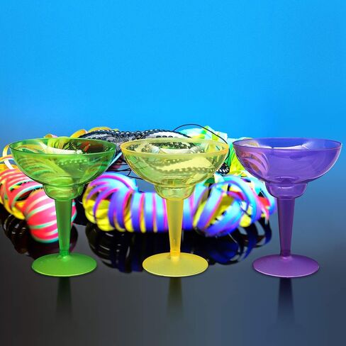Party Essentials N121290 Cup Margarita Neonate 12Ct, 12 Count (Pack of 1), Assorted Neon in Saudi Arabia