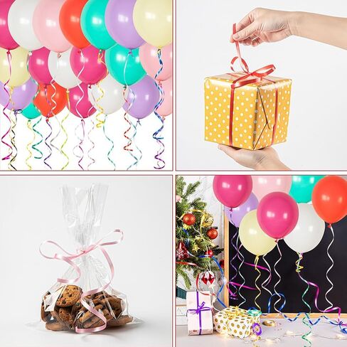 3 Rolls Sparkling Curling Ribbon, Mardi Gras Curling Ribbon for Gift Wrapping Carnival Party Decorations Craft Bouquet,Wedding,Floral Arrangement 02 Purple,Green,Gold 3/16 Inch in Kuwait