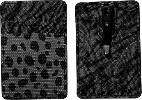 FORZEN Minimalistic Card Holder Wallet for Men and Women, Slim Elastic Vertical Credit Card Holder and Men Front Pocket Wallet with Clip (Black Stripe) in Kuwait