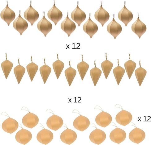 مجموعة زينة عيد الميلاد المصنوعة من الورق DIY، 3 أنماط (12) in Saudi Arabia