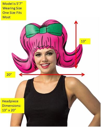 Rasta Imposta Adult Pink Foam Bouffant Headpiece in Saudi Arabia