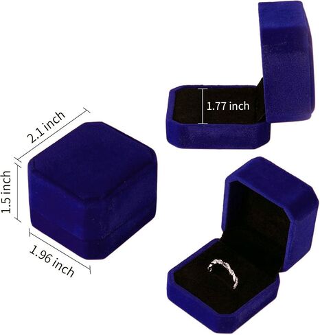 Lamoutor 9Pcs Velvet Ring Box Earring Box Jewelry Gift Box Assorted Color in Saudi Arabia