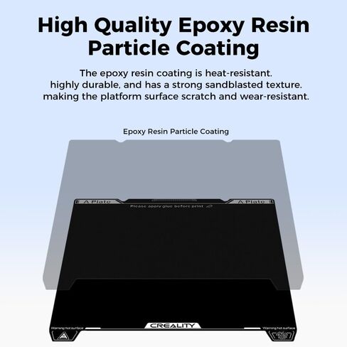 Official Creality K1 Max Build Plate PEI Sheet, 315 x 310mm Smooth Removable Flexible Spring Surface Excellent Heat Resistance Heated for Ender 3 S1 Plus K1 Max 3D Printer(Without Magnetic Base) in Kuwait