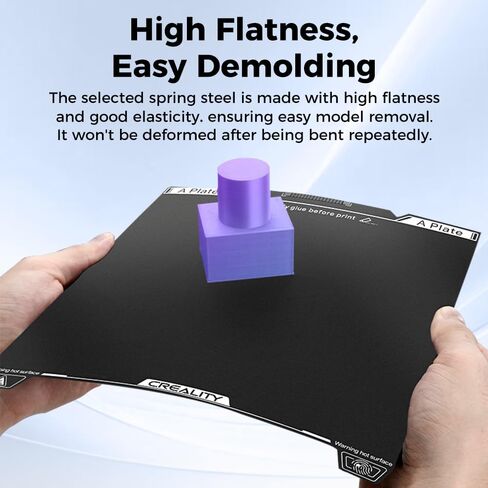 Official Creality K1 Max Build Plate PEI Sheet, 315 x 310mm Smooth Removable Flexible Spring Surface Excellent Heat Resistance Heated for Ender 3 S1 Plus K1 Max 3D Printer(Without Magnetic Base) in Kuwait