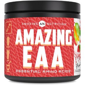 Amazing EAA Essential Amino Acids | 8 Grams EAA's Per Serving | 30 Servings | 330 Grams Powder Supplement | Made in USA (Natural Fruit Punch)