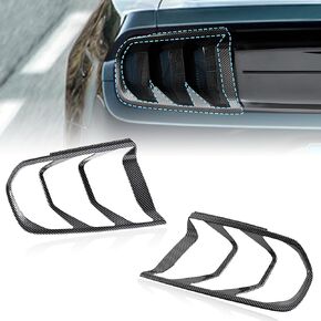 KEWISAUTO Taillight Frame for 2018-2023 Ford Mustang, Carbon Fiber Style Tail Light Covers Bezel Trim Tail Lamp Trim Decoration Taillight Housing for Ford Mustang 2018-2023 Accessories