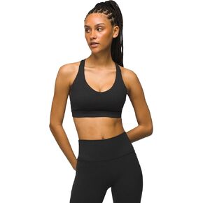 prAna Heavana Racerback Bralette Black Heather SM