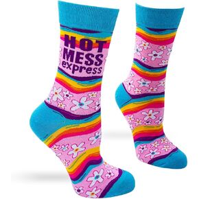 Hot Mess Express Novelty Fun Socks for Women