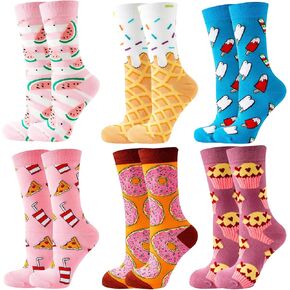 Funny Socks for Women,Food Animal Themed Colorful Fun Crazy Fashion Cotton Socks,Novelty Gifts