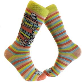 Crazy Dog T-Shirts Women's I'm All Booked Up Socks Funny Reading Books Teacher Footwear