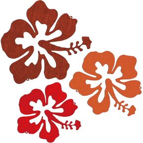 CroBlissful 3 Pcs Hawaiian Metal Hibiscus Wall Art Rustic Tropical Hibiscus Flower Wall Decor Vintage Tropical Plant Plaque for Home Bathroom Office (Blue purple, Purple, Blue)