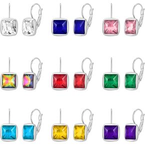 Crystal Dangle Drop Earrings for Women Trendy Sterling Silver Hypoallergenic Set Set for Women Jewelry