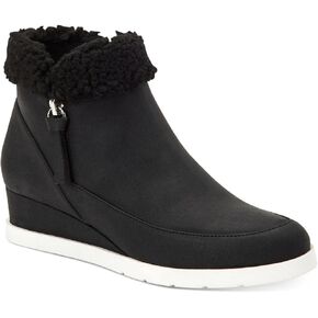 Style & Co. Womens Danniee Faux Leather Wedge Boots Black 8 Medium (B,M)