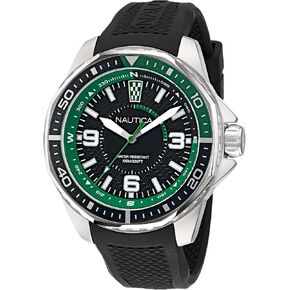 Nautica Men's NAPKMF305 KOH May Bay Black Silicone Strap Watch