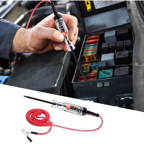 Automotive Test Light with 5-120V LED Digital Voltage Display, Auto Circuit Tester with Voltmeter & Dual Color Polarity Indicate, Electrical Test Pen with Long Probe for Car RV Fuse Checker