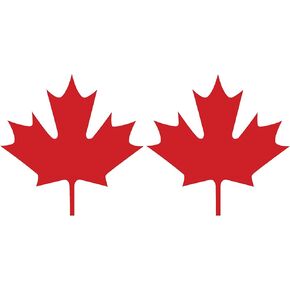 Rogue River Tactical 2 Pack Best Red Maple Leaf 5x5 Inch Auto Decal Bumper Sticker Vinyl for Car Truck Van RV SUV Boat Window Locker Canadian Canada