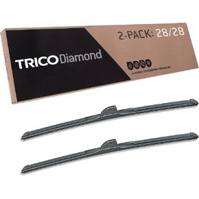 TRICO Diamond 28" + 28" Premium Automotive Replacement Windshield Wiper Blades (Set of 2), Passenger and Driver Side All-Weather Beam Wiper Blades for Select Vehicle Models