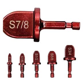 6 PCS HVAC Repairing Set Swaging Tool Manual Expanding Tool 1/4in 3/8in 1/2in 5/8in 3/4in 7/8in for Air Conditioner Repairing (Wine Red)