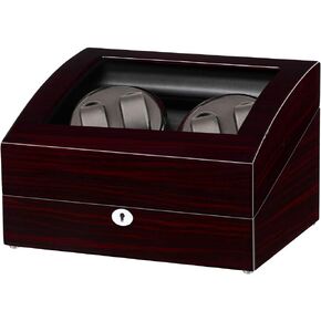 JQUEEN Watch Winder for Automatic Watches with Quiet Motors,4+6 Watches Storage Box Case with Soft and Flexible Watch Pillows