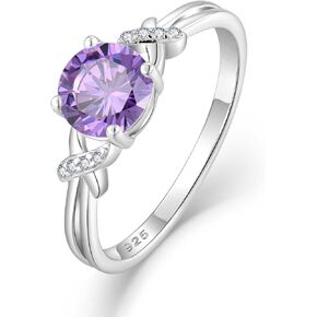 Infinity Promise Rings for Her 925 Sterling Silver 1CT Round Cut Engagement Ring Wedding Eternity Anniversary Rings for Women Size 5-10 in Kuwait