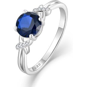 Infinity Promise Rings for Her 925 Sterling Silver 1CT Round Cut Engagement Ring Wedding Eternity Anniversary Rings for Women Size 5-10