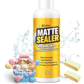Air Dry Clay Glaze, 177ml Clay Varnish for Air Dry Clay, ResinCrete Sealer, Varnish for Pottery&Acrylic Paint, Waterproof & Stain Resistant, Design for Air Dry Clay Pottery (Gloss Varnish,6OZ)
