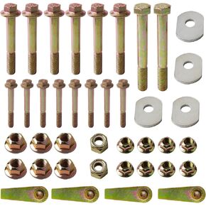 Control Arm Bolts compatible with Jeep Wrangler TJ's and LJ's 1997-2006 Front and Rear w/Cam Bolt and Flag Nuts