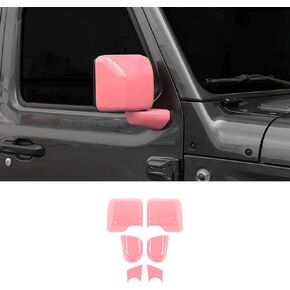 CheroCar for JL Mirror Cover, Rearview Mirrors Side Mirror Cover Decoration Trim Kit Compatible with 2018-2023 Jeep Wrangler JL JLU & Gladiator JT,Black…