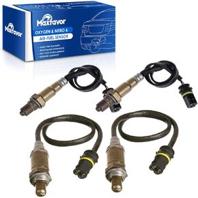 4Pcs Upstream Downstream Oxygen Sensor Replacement for O2 Sensor Mercedes-Benz CLS55 E55 Amg E320 E500 SL500 2003 2004 2005 2006 2007 2008 5.5L 5.0L 3.2L 234-4899 X2 234-4883 X2 02 Sensor
