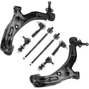 8pc Front Lower Control Arms Suspension Kit Fit for Nissan Sentra 2001 2002 2003 2004 2005 2006 with Ball Joints Assembly Sway Bar Links Tie Rod Ends
