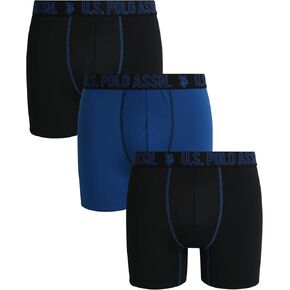 U.S. Polo Assn. Men's Boxer Briefs - 3 Pack Moisture Wicking Performance Underwear Boxers with Contour Fly Pouch (Sizes:S-XL) in Kuwait