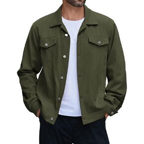 COOFANDY Men's Cotton Denim Jacket Lightweight Trucker Jackets Casual Washed Jean Jacket