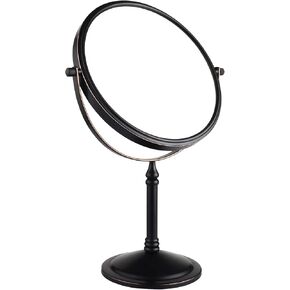 Nicesail Tabletop Makeup Mirror, Double-Side 1X-10X, 360 Swivel Cosmetic Mirror for Table Desk, No Light Oil Rubbed Bronze (8 Inch, 10X)